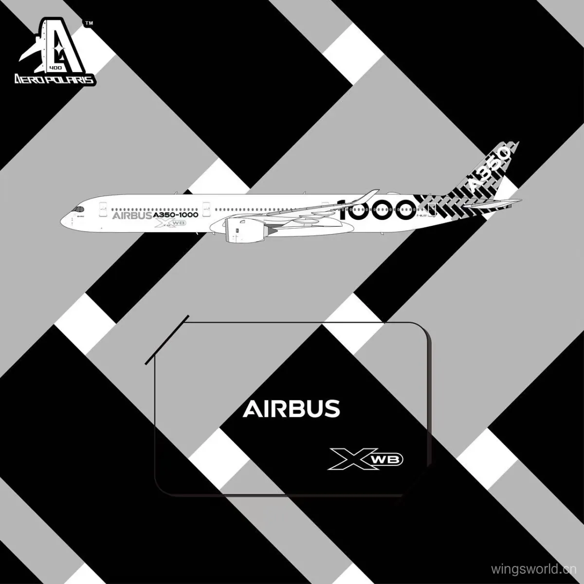 HA35K0011 AeroPolaris Airbus A350-1000 飞机模型