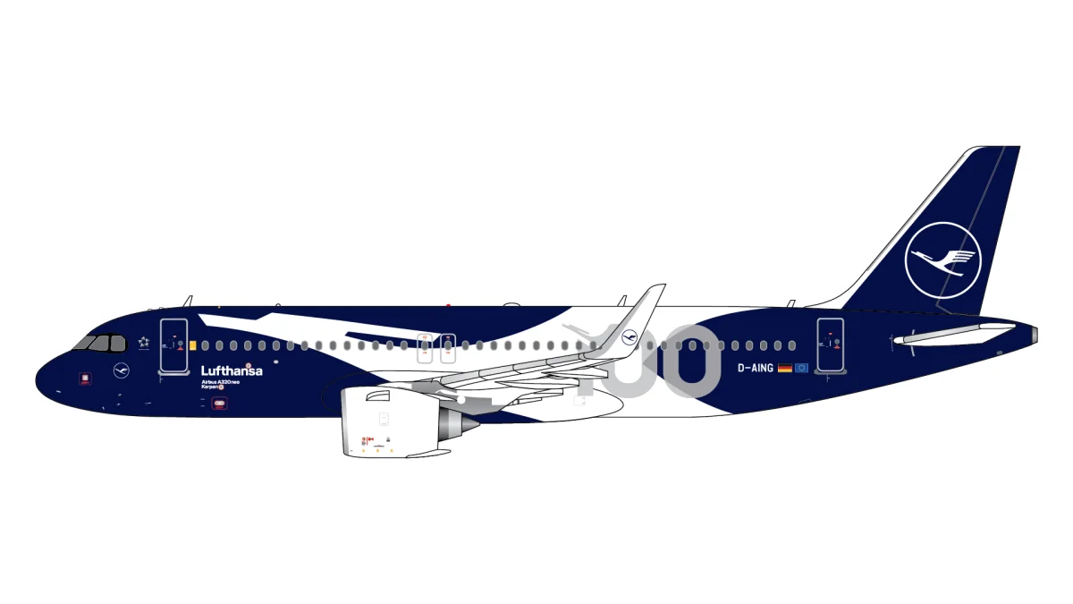 GJDLH2413 Geminijets Airbus A320neo 飞机模型